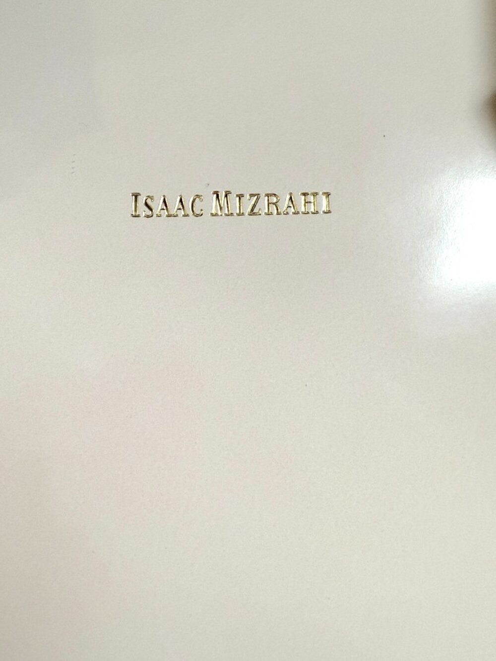 Isaac Mizrahi Cream Patent Leather Tote Bag - Picture 2 of 13